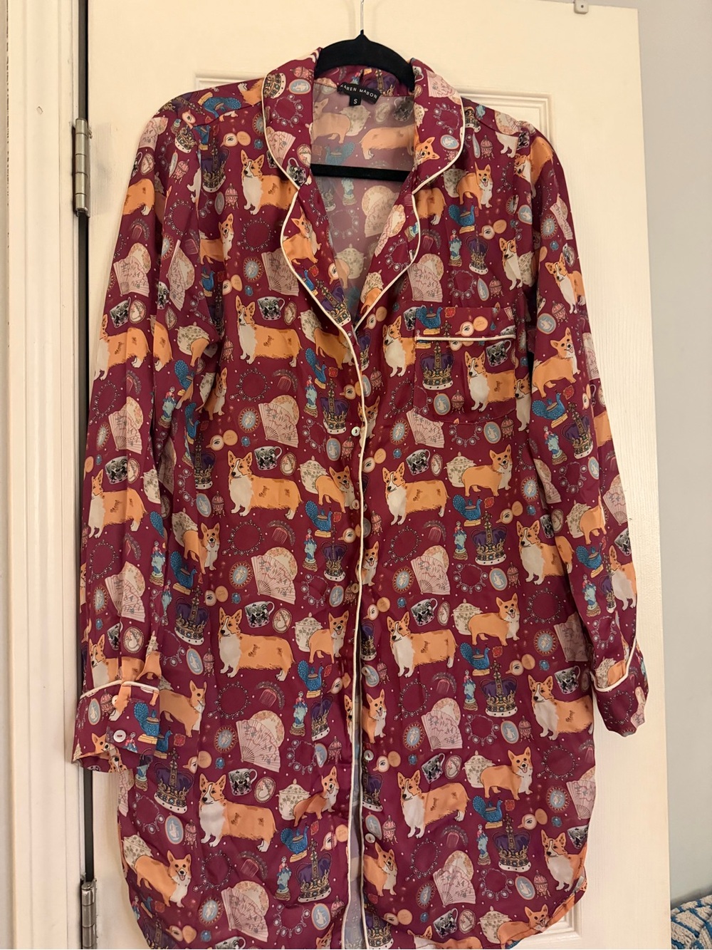 Karen Mabon Oh So Royal Corgi Sleep Dress Small